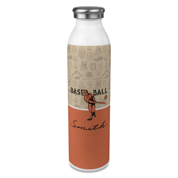 Custom Retro Baseball 20oz Stainless Steel Water Bottle - Full Print (Personalized)