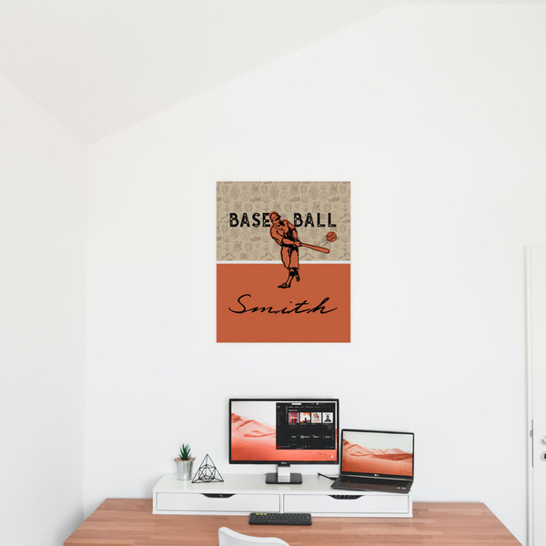 Retro Baseball 20x24 - Matte Poster - On the Wall