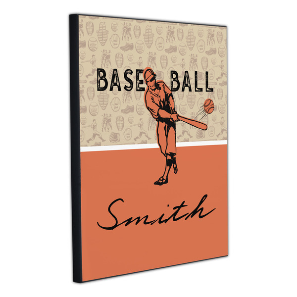 Retro Baseball 20x24 Wood Print - Angle View