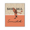 Retro Baseball Wood Print - 20x24 (Personalized)