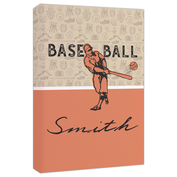 Custom Retro Baseball Canvas Print - 20x30 (Personalized)