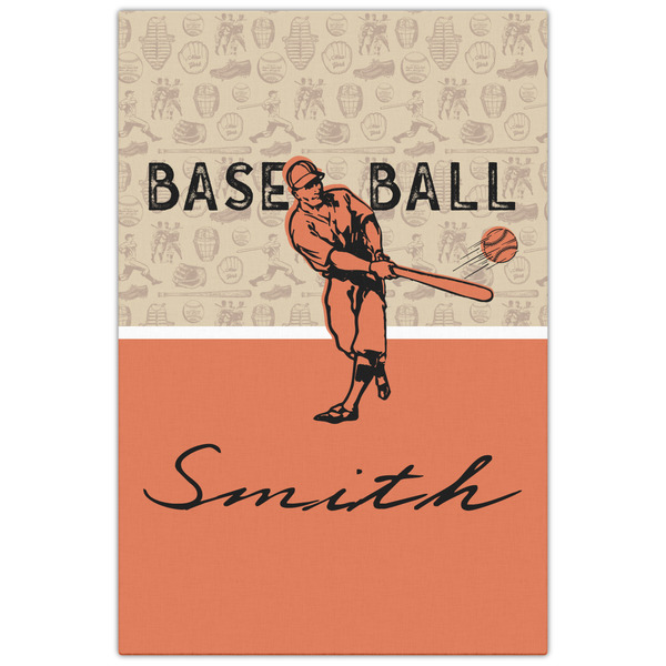 Retro Baseball 20x30 - Canvas Print - Front View
