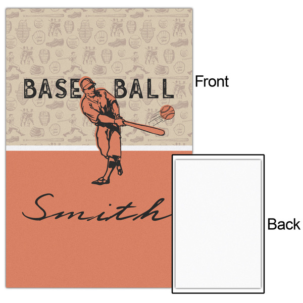 Retro Baseball 24x36 - Matte Poster - Front & Back