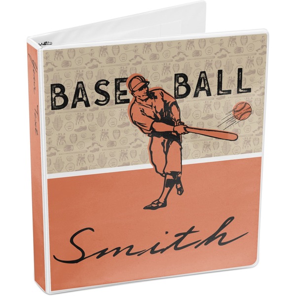 Retro Baseball 3-Ring Binder 3/4 - Main