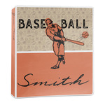 Retro Baseball 3-Ring Binder - 1 inch (Personalized)