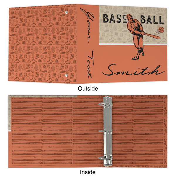 Retro Baseball 3 Ring Binders - Full Wrap - 2" - APPROVAL