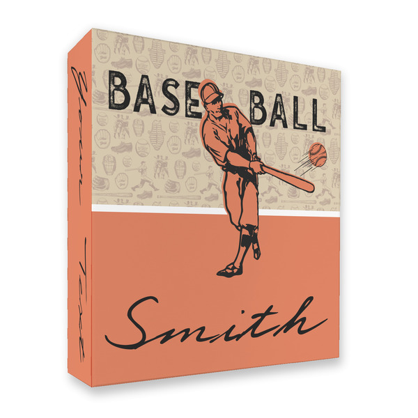 Custom Retro Baseball 3 Ring Binder - Full Wrap - 2" (Personalized)