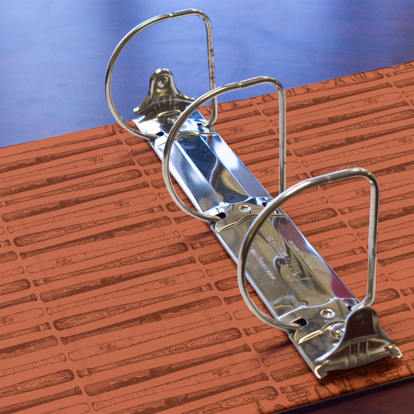 Retro Baseball 3 Ring Binders - Full Wrap - 3" - DETAIL