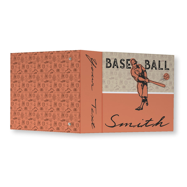 Retro Baseball 3 Ring Binders - Full Wrap - 3" - OPEN OUTSIDE