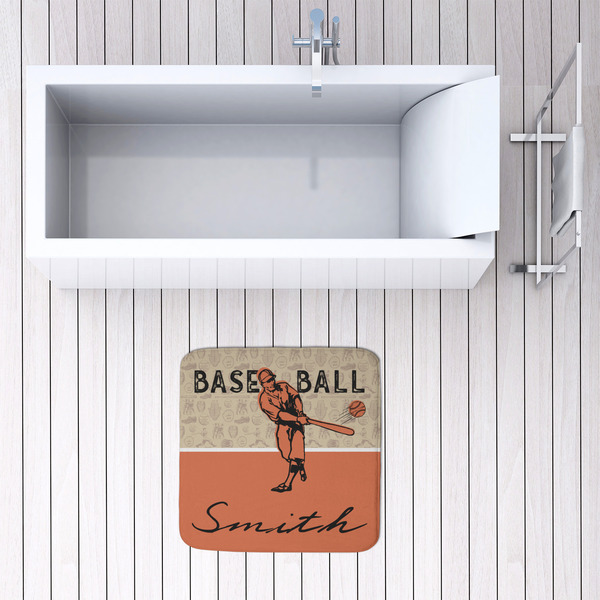 Retro Baseball 48x48 Foam Memory Mat - LIFESTYLE