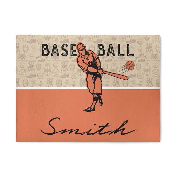 Custom Retro Baseball Area Rug (Personalized)
