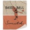 Retro Baseball Sherpa Throw Blanket (Personalized)