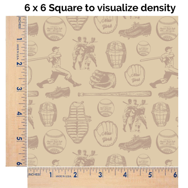 Retro Baseball 6x6 Swatch of Fabric