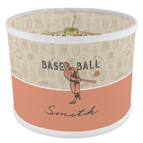 Retro Baseball 8" Drum Lampshade - ANGLE Poly-Film