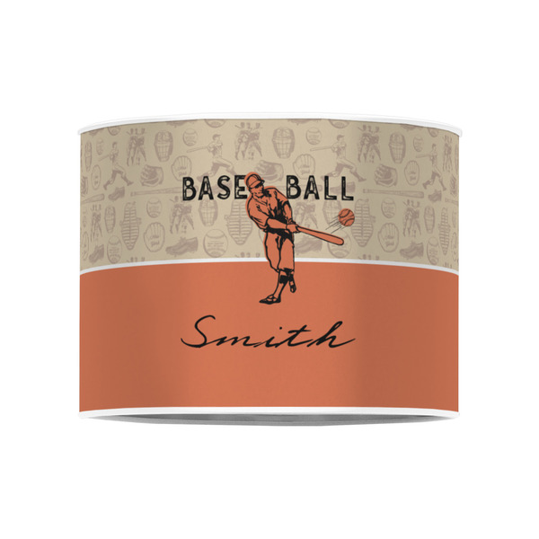 Retro Baseball 8" Drum Lampshade - FRONT (Poly Film)