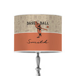 Retro Baseball 8" Drum Lamp Shade - Poly-film (Personalized)