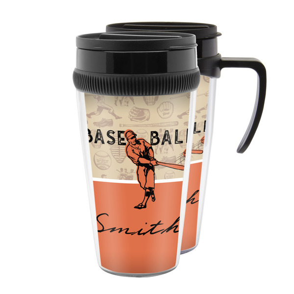 Custom Retro Baseball Acrylic Travel Mug (Personalized)