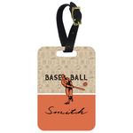 Retro Baseball Metal Luggage Tag w/ Name or Text