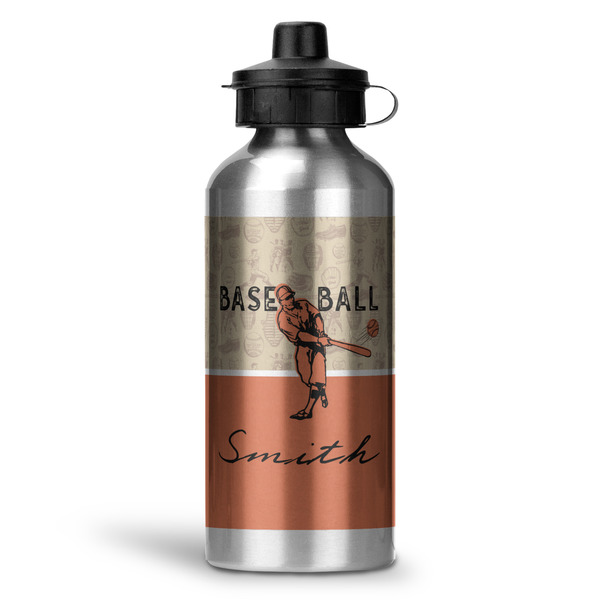 Custom Retro Baseball Water Bottle - Aluminum - 20 oz (Personalized)