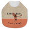 Retro Baseball Jersey Knit Baby Bib w/ Name or Text