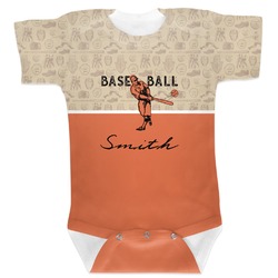 Retro Baseball Baby Bodysuit 3-6 (Personalized)