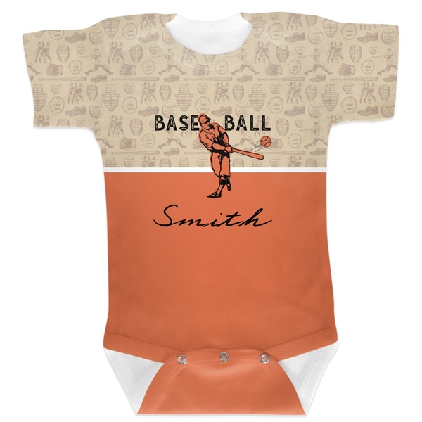 Custom Retro Baseball Baby Bodysuit 12-18 (Personalized)