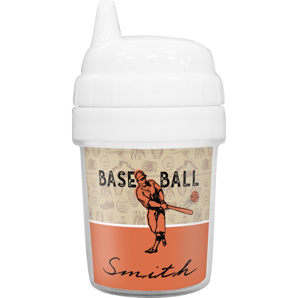 Custom Retro Baseball Baby Sippy Cup (Personalized)