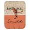 Retro Baseball Baby Swaddling Blanket (Personalized)