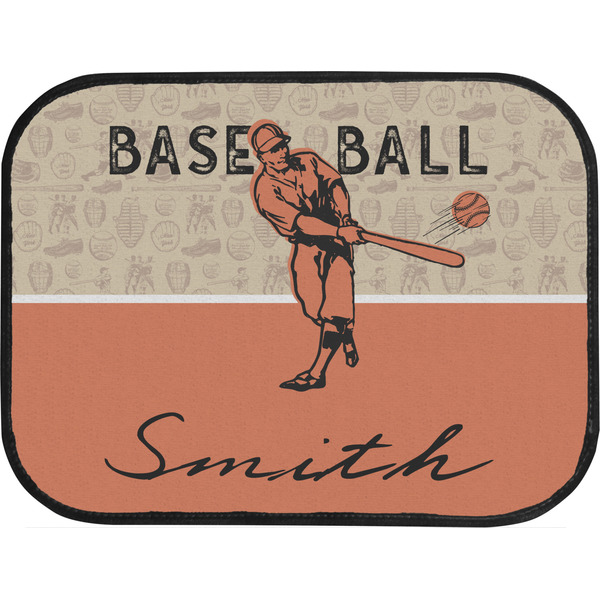 Retro Baseball Back Seat Car Mat