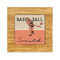 Retro Baseball Bamboo Trivet with Ceramic Tile Insert (Personalized)