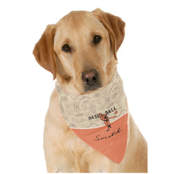 Retro Baseball Dog Bandana Scarf w/ Name or Text