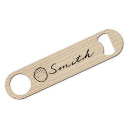 Retro Baseball Bar Bottle Opener w/ Name or Text