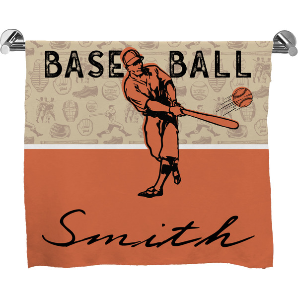 Custom Retro Baseball Bath Towel (Personalized)
