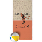 Retro Baseball Beach Towel (Personalized)