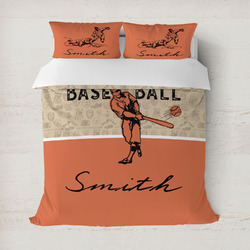 Retro Baseball Duvet Cover (Personalized)