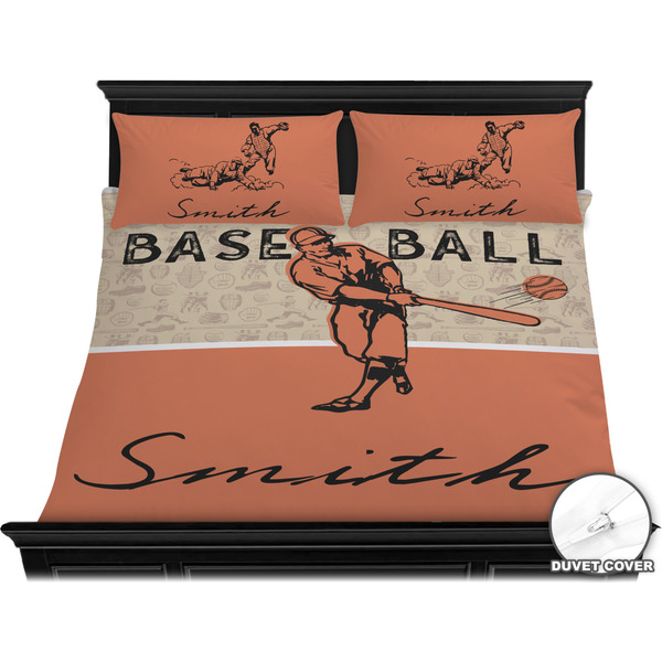Retro Baseball Bedding Set (King) - Duvet