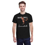 Retro Baseball T-Shirt - Black - Medium (Personalized)