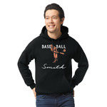 Retro Baseball Hoodie - Black - Small (Personalized)