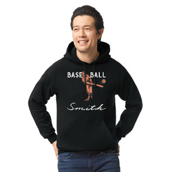 Retro Baseball Hoodie - Black (Personalized)