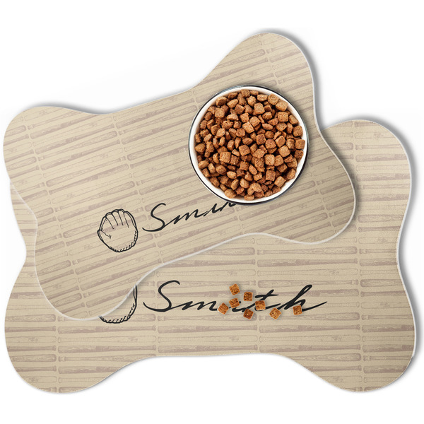 Retro Baseball Bone Shaped Dog Mats - MAIN