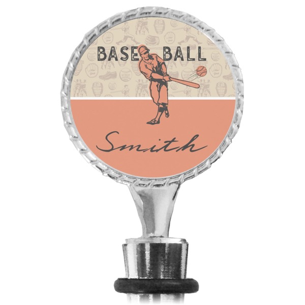 Retro Baseball Bottle Stopper Main View