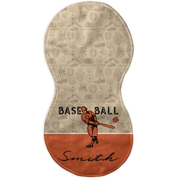 Retro Baseball Burp Peanut Shaped Flat
