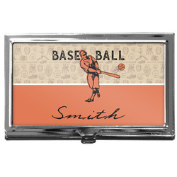 Retro Baseball Business Card Case