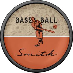 Retro Baseball Cabinet Knob (Black) (Personalized)