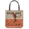 Retro Baseball Canvas Tote Bag - Large - 18"x18" (Personalized)