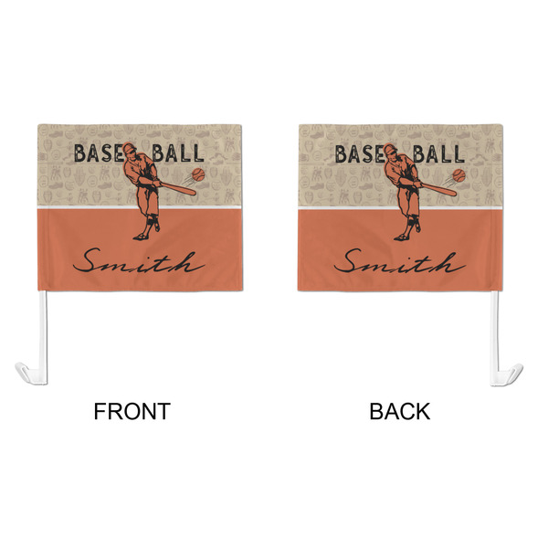 Retro Baseball Car Flag - Large - APPROVAL