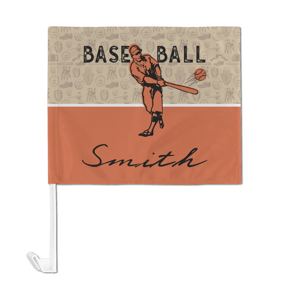 Retro Baseball Car Flag - Large - FRONT