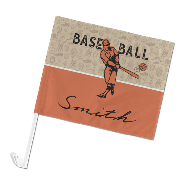 Custom Retro Baseball Car Flag (Personalized)