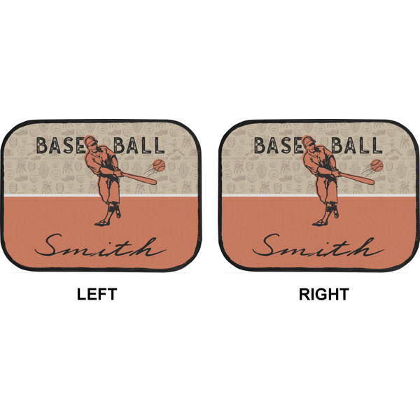 Retro Baseball Car Floor Mats (Back Seat) (Approval)