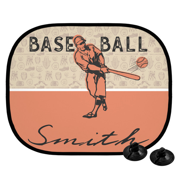 Custom Retro Baseball Car Side Window Sun Shade (Personalized)